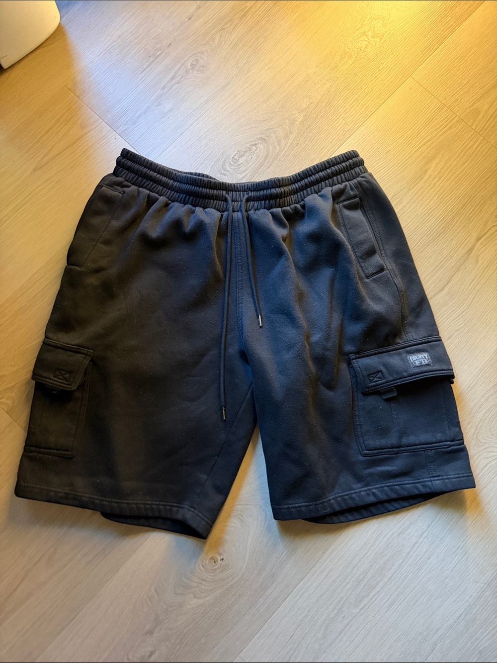 Men's Black Cargo shorts FB County